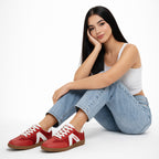 Tenis Casual Para Mujer Mod. L1126203 Marca Levi's® Rojo Lisa 24 Mx
