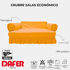 Cubresalas Económico Liso 3 Plazas Faldón Ajustable