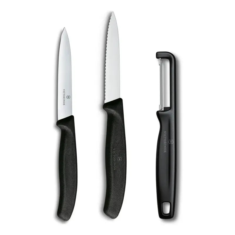 Set Cuchillos Swiss Classic Con Pelador I Negro Victorinox