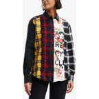 Camisa Larga Casual Para Mujer 22wwcw13/9019 Desigual® Multicolor Geométrico Xs