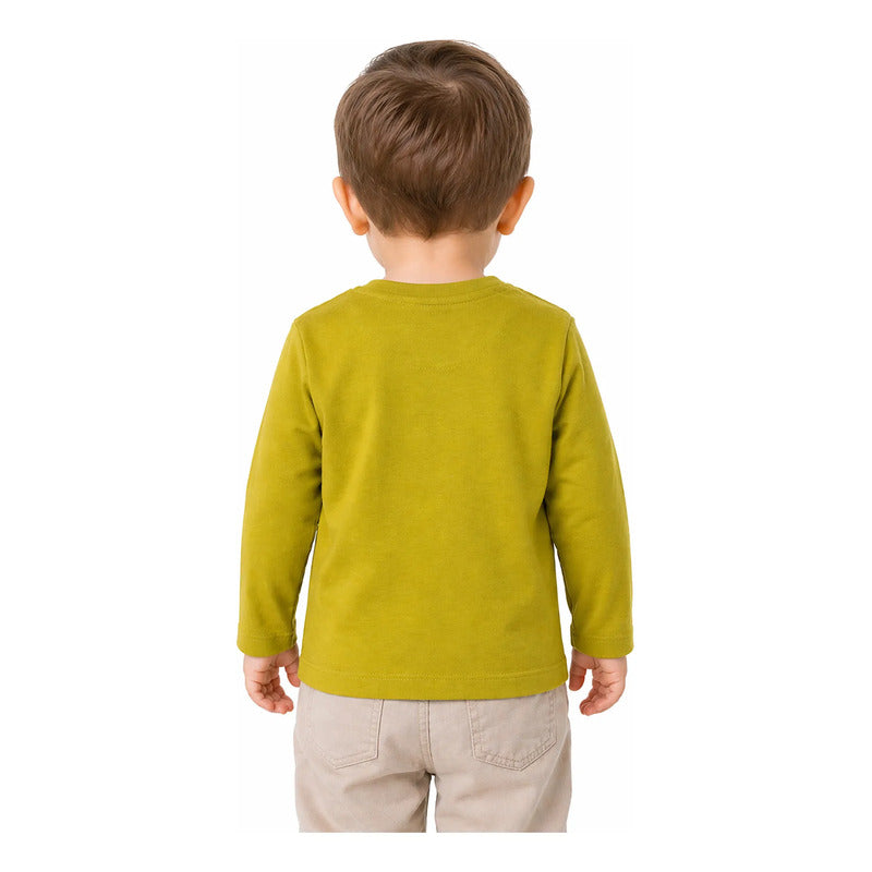 Playera Casual Para Bebé Mod.2015 Marca Mayoral® Aguacate Perrito 24 Meses Lisa