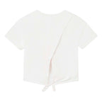 Playera Casual Para Niña Mod.6057 Marca Mayoral® Blanco Palmas 16 Estampa Localizada
