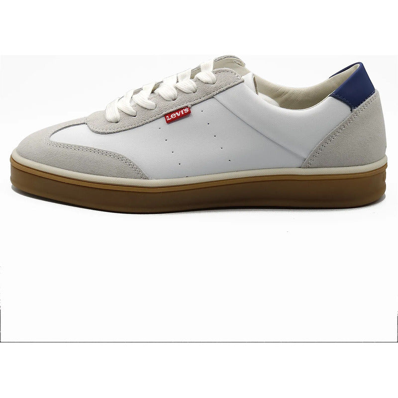 Tenis Pavel Casual Para Hombre Mod.l2126591 Marca Levís® Blanco Lisa 7,5 Mx