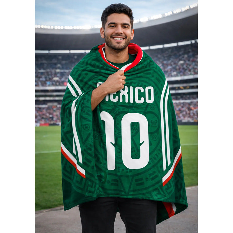 Frazada Ligera Super Suave Matrimonial Futbol Providencia® Equipo 500 G Selección Mexicana
