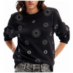 Suéter Casual Para Mujer 23wwsk32/2000 Marca Desigual® Negro Geométrico L
