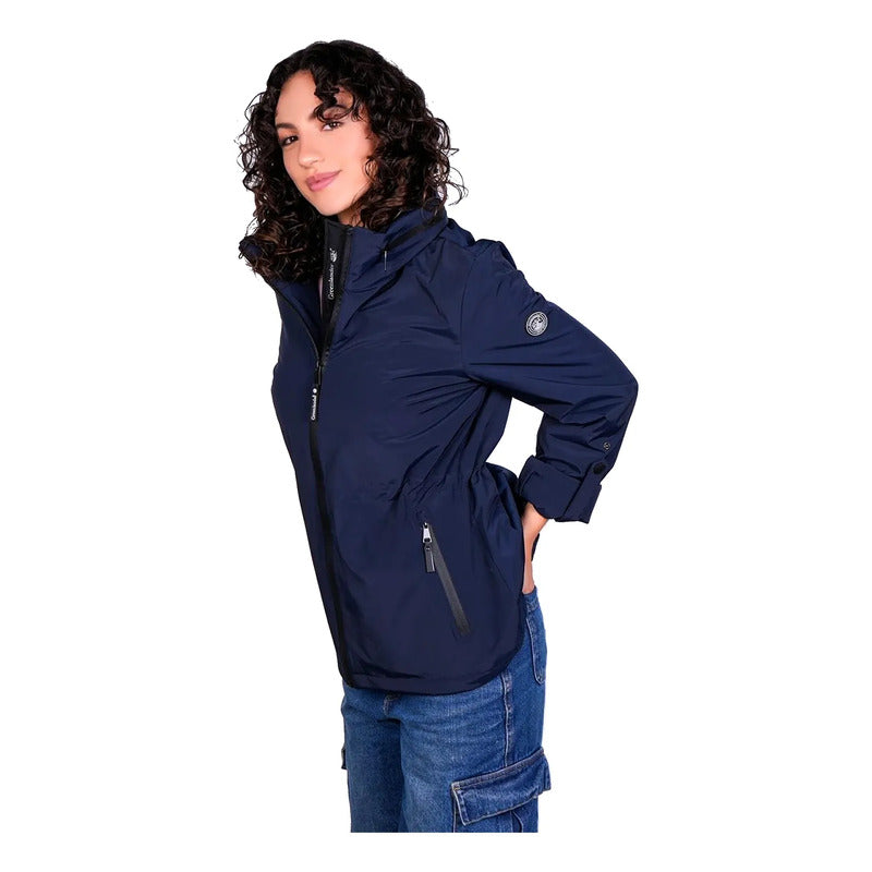 Chamarra Rompevientos De Dama M. Dw89-ny8596l Greenlander® Azul Marino M Lisa