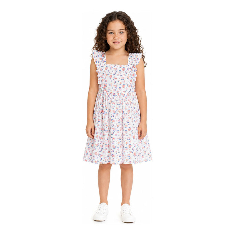 Vestido Ligero Casual Para Niña Mod. Zkgap0501 Marca Zippy® Multicolor Floreado 8-9 Años