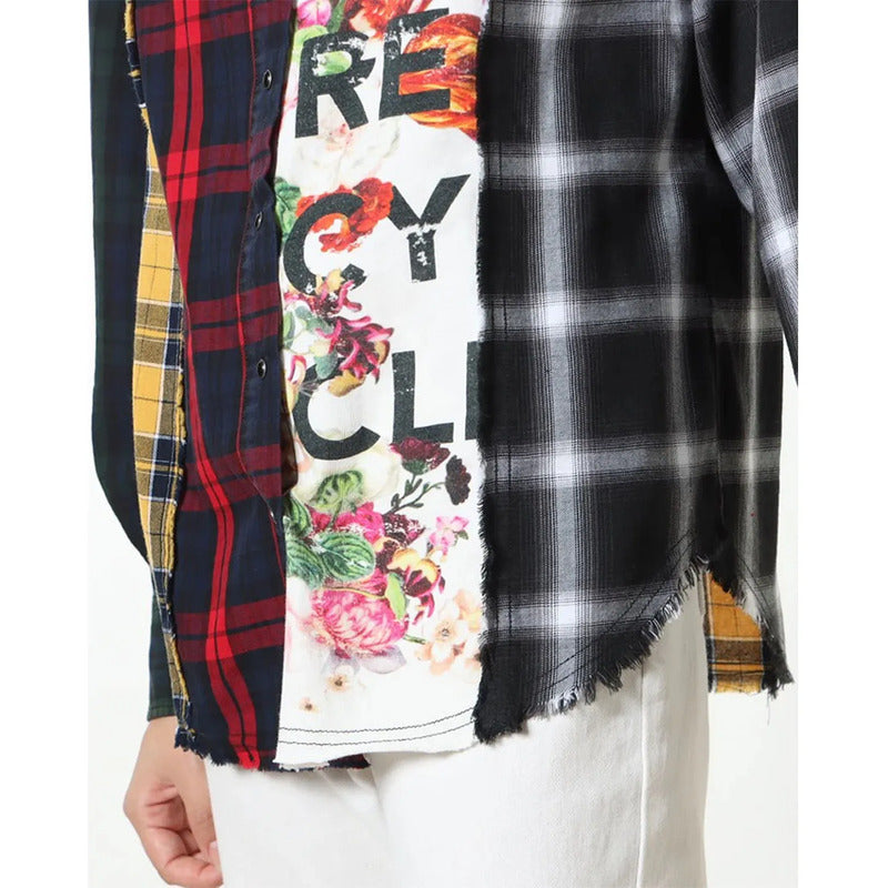 Camisa Larga Casual Para Mujer 22wwcw13/9019 Desigual® Multicolor Geométrico Xs