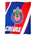 Cobertor Edredón De Borrega Matrimonial Providencia® Futbol Guadalajara  1 Kg Multicolor