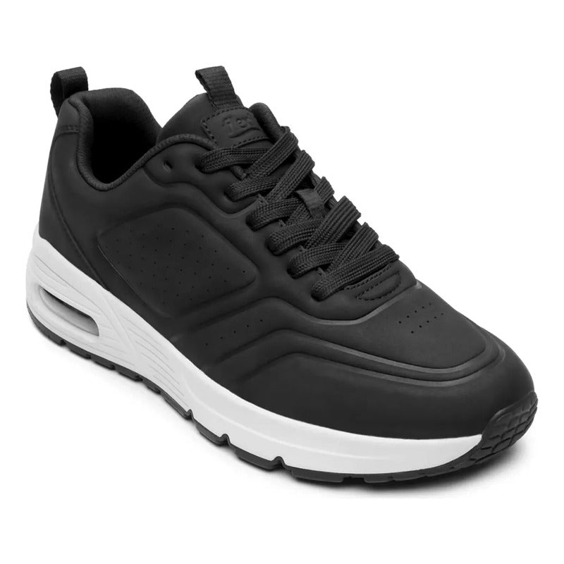 Tenis Con Cápsula De Aire Para Hombre M.422403 Marca Flexi® Negro Lisa 26.5 Mx