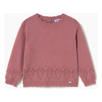 Suéter Casual Calado Mod.4302 Para Niña Marca Mayoral® Rosa Palo Calado 8