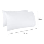 Funda Protectora Para Almohada 2pz Dafer Blanca 63x48 Cm