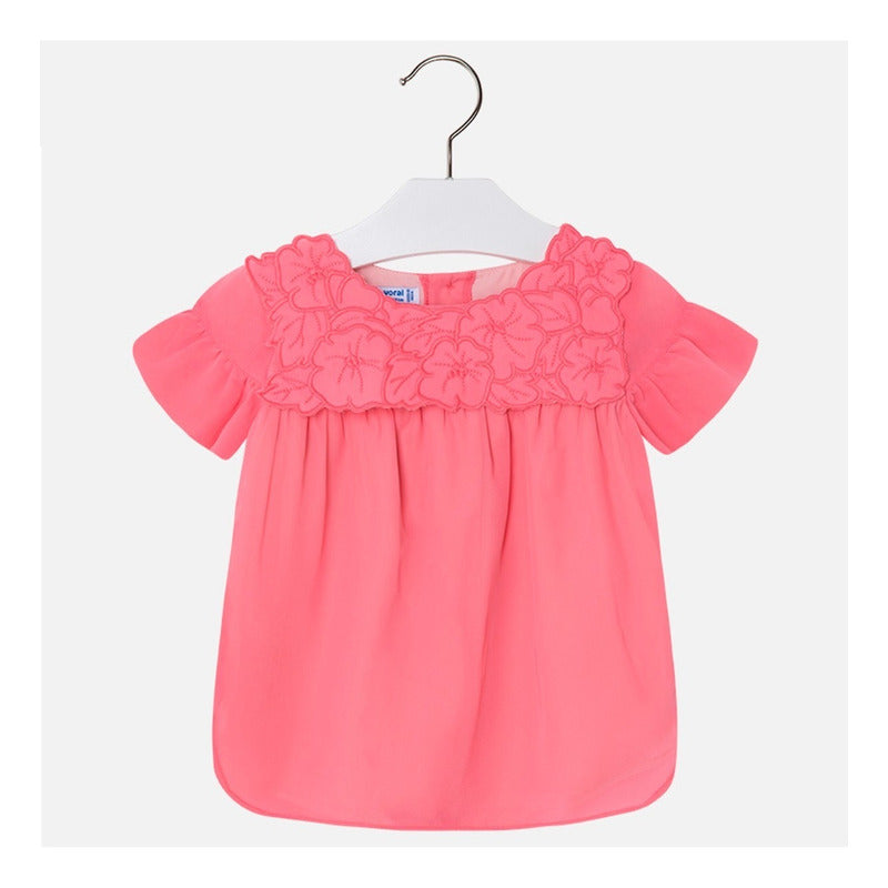 Blusa Ligera De Niña Mod.3110 Coral Marca Mayoral®