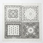 Chalina Chal Elegante Suave Para Mujer 130x130cm Blanco Blanco Figuras Unitalla