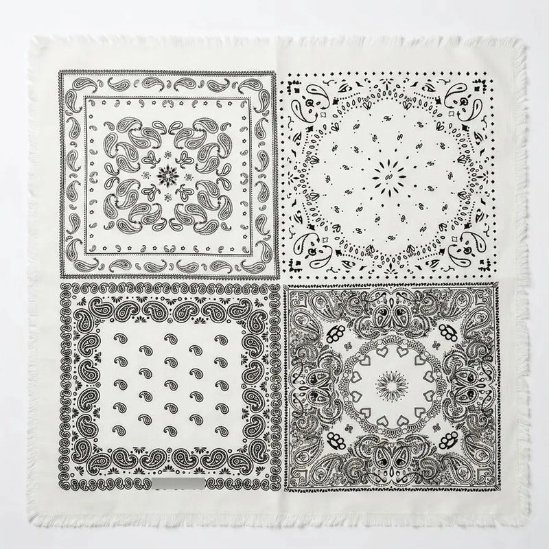 Chalina Chal Elegante Suave Para Mujer 130x130cm Blanco Blanco Figuras Unitalla