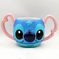 Taza Tarro De Ceramica 650ml Asas Grandes Stitch Multicolor Stitch 1778