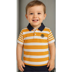 Playera Polo Para Bebé Mod.1104 Mandarina Marca Mayoral® Mandarina Rayas 9 Meses