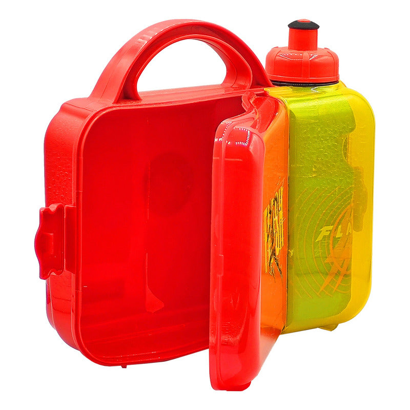 Lonchera Infantil De Plástico Con Botella Diseños Varios