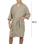 Bata De Baño Unisex Absorbente Unitalla Tela Suave Ligera