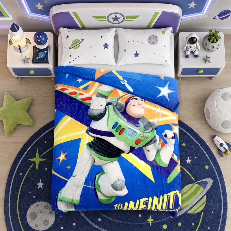Cobertor Ligero Super Suave Matrimonial Diseños Providencia® Buzz Lightyear 850 G Multicolor