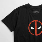 Playera Oversize Fit De Hombre Deadpool Mascara De Latex® Negro Deadpool Logo G Lisa