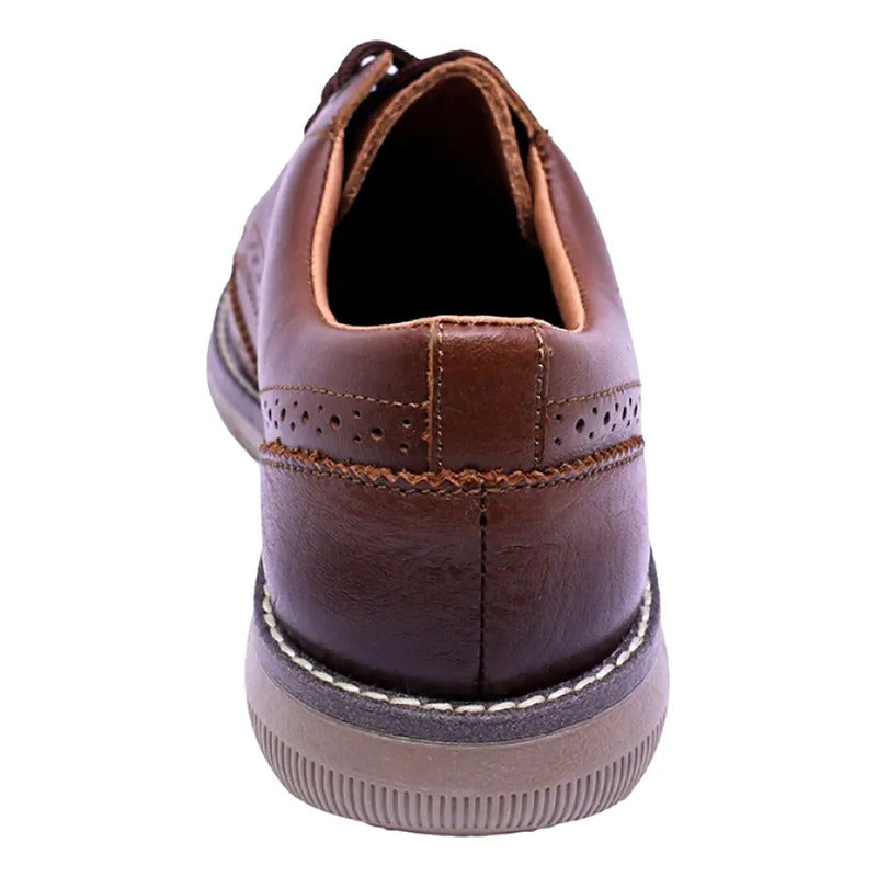 Zapato Tipo Oxford Para Niño 435502-m Marca Coqueta Y Audaz® Marrón Perforado 18.5 Mx