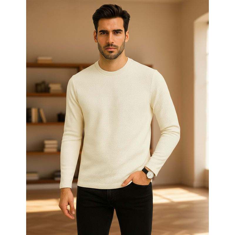 Playera Para Hombre Jacquard Mod.a55314 Marca Bobois®