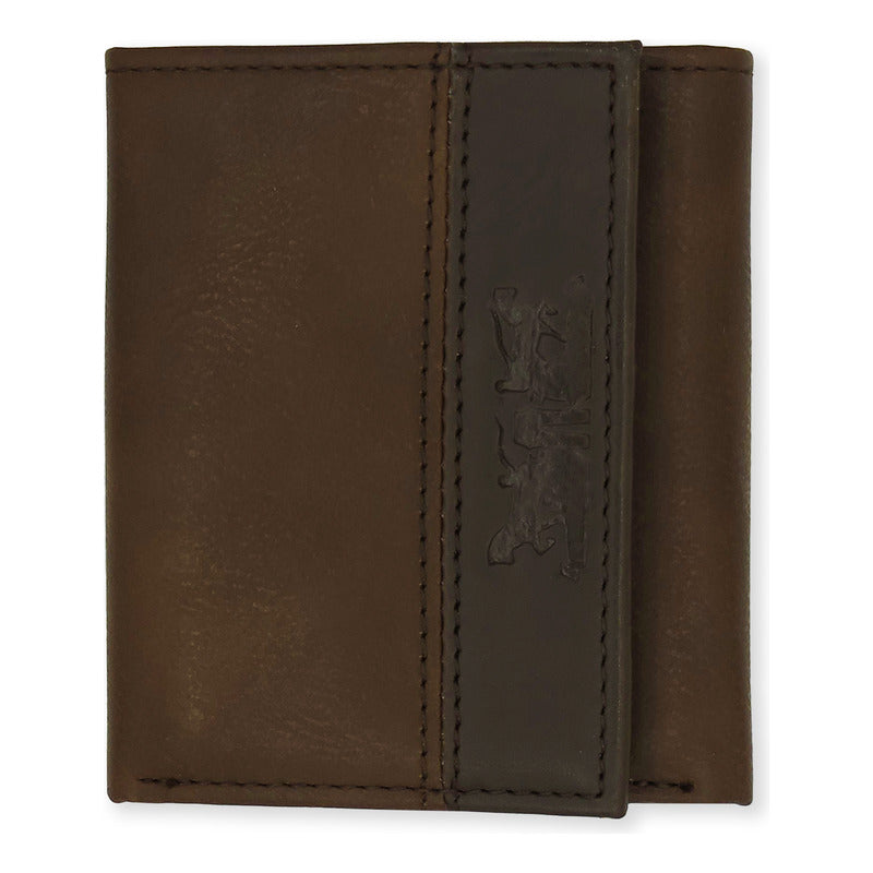 Billetera Trifold Para Hombre Mod.87524-0088 Marca Levi's® Marrón Liso