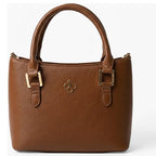 Bolso De Mano Para Mujer Mod. Ji 3017 Marca Jaime Ibiza® Marrón Lisa Níquel