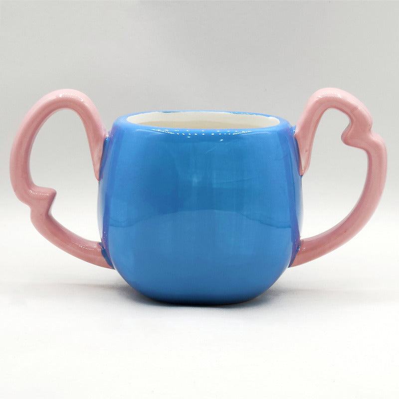 Taza Tarro De Ceramica 650ml Asas Grandes Stitch Multicolor Stitch 1778