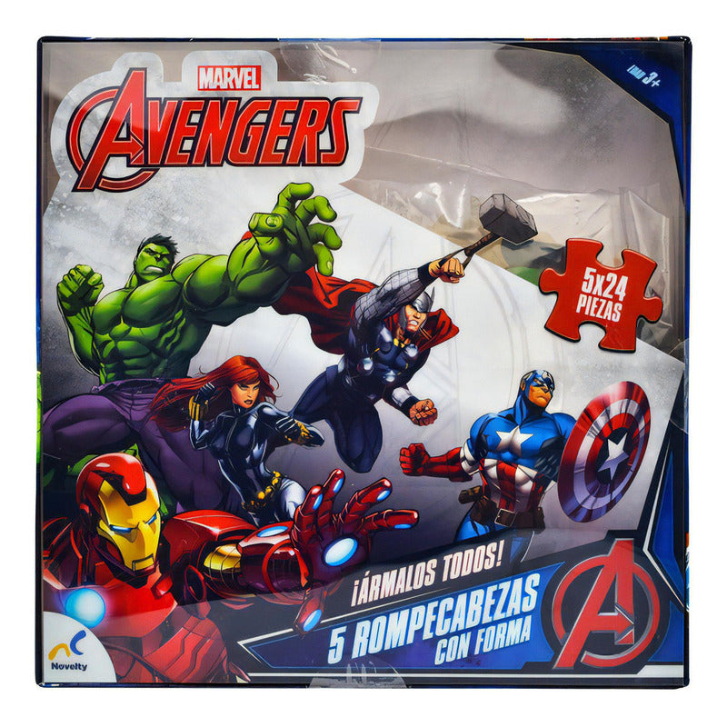 Novelty Avengers: Rompecabezas Con Forma 5x24 Piezas Jca3120
