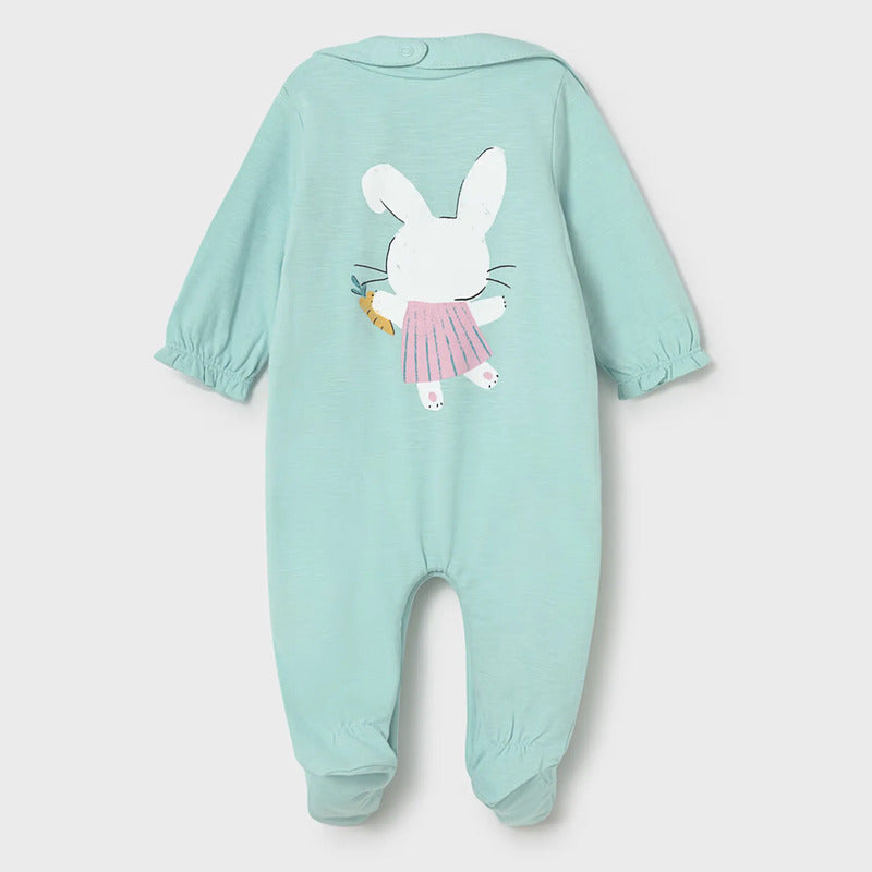 Mameluco Ligero Con Babero Para Bebé Mod.1711 Marca Mayoral® Agua 18 Meses Lisa