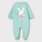 Mameluco Ligero Con Babero Para Bebé Mod.1711 Marca Mayoral® Agua 6-9 Meses Lisa