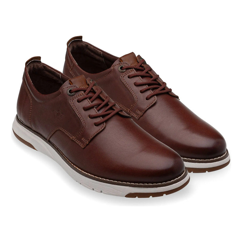 Zapato Casual Danko De Piel Para Hombre D2126792s  Dockers® Marrón Lisa 27,5 Mx