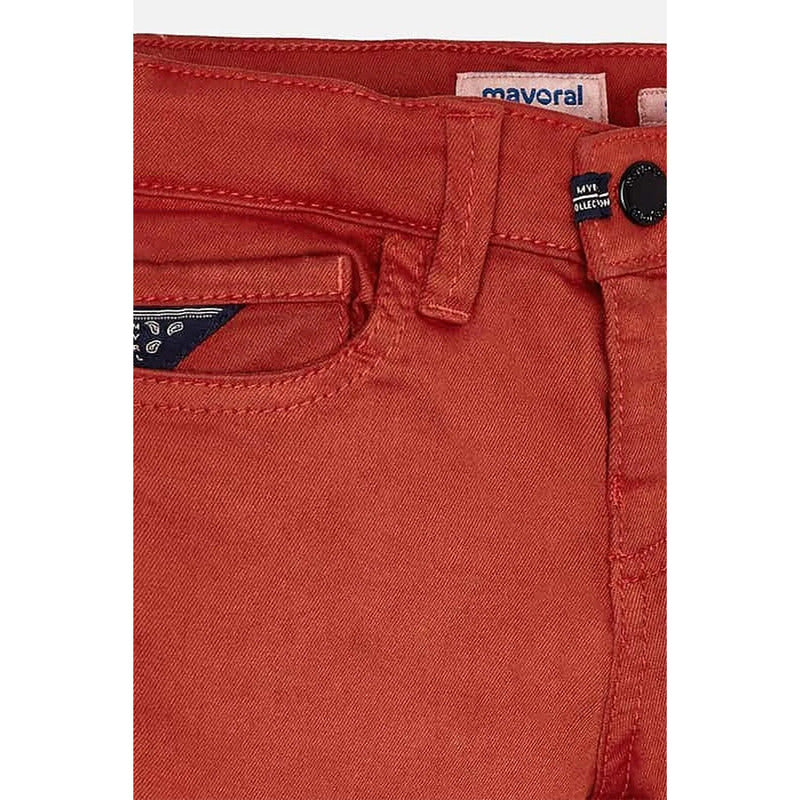 Pantalon Slim Fit Para Niño Mod.4510 Marca Mayoral® Fosforo Liso 2 Años