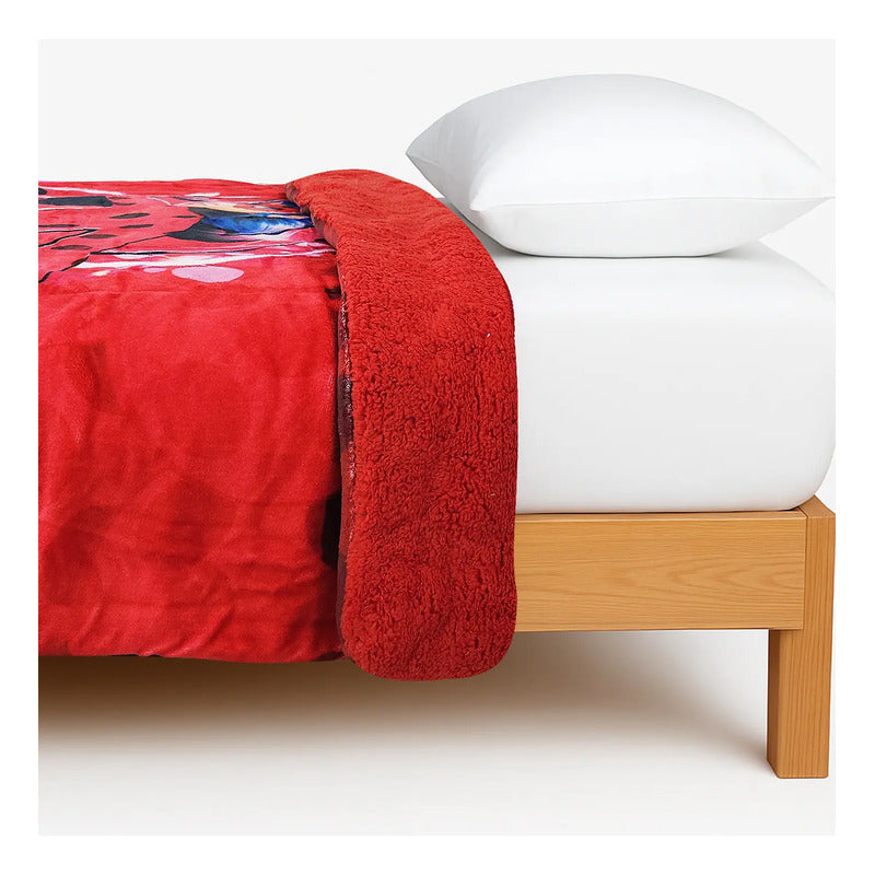 Cobertor Borrega Individual 1.50m X 2.00m Marca Providencia® Miraculous 1 Kg Multicolor