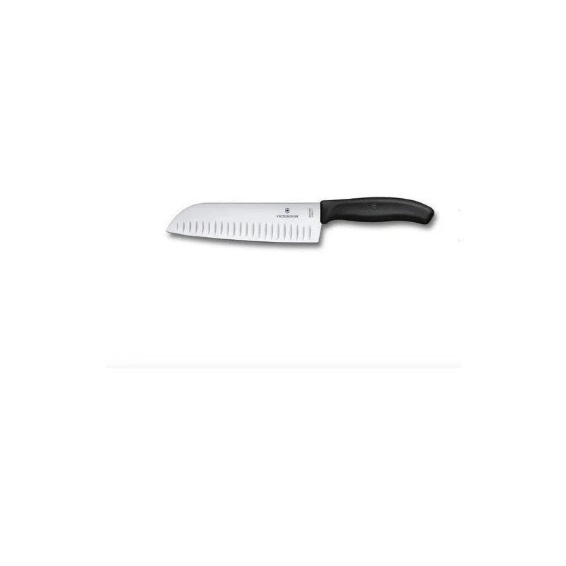Cuchillo Santoku Troquelado Victorinox Color Negro