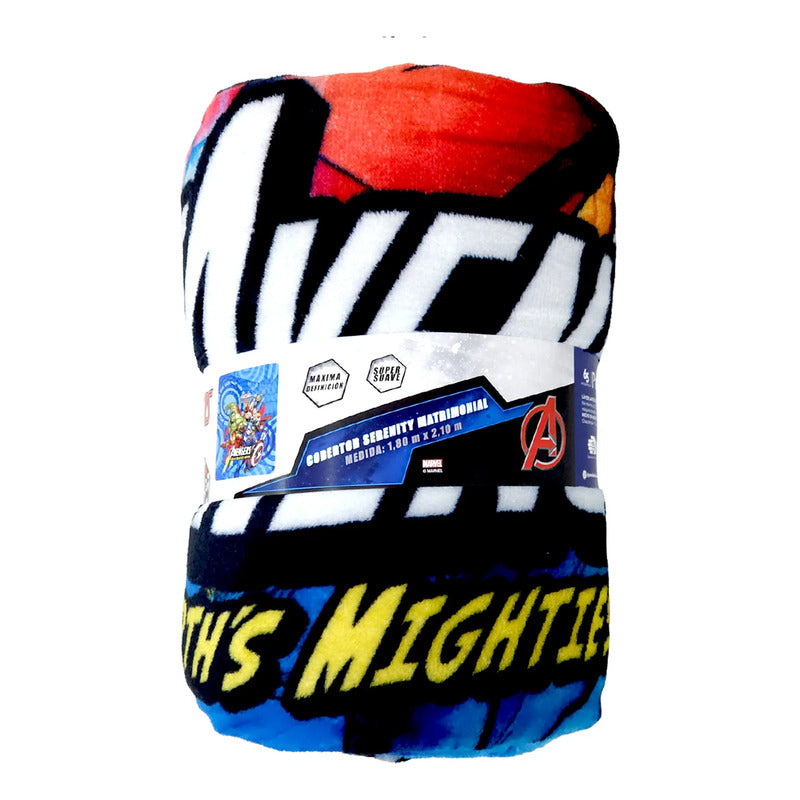 Cobertor Ligero Super Suave Matrimonial Diseños Providencia® The Avengers 850 G Multicolor
