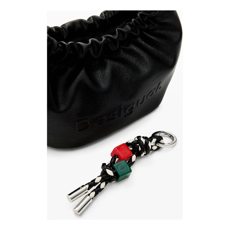 Bolso Pequeño Para Mujer 26sayp04/3000 Marca Desigual® Negro Lisa Níquel