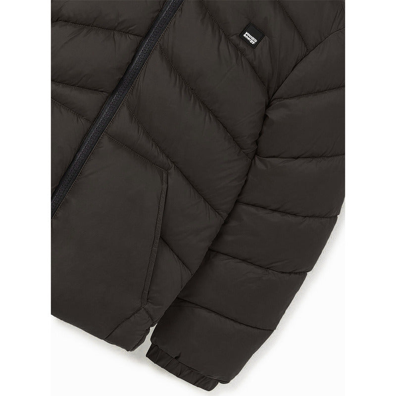 Chamarra Acolchada Para Niño Mod.7462 Marca Mayoral® Marrón Oscuro 10 Lisa