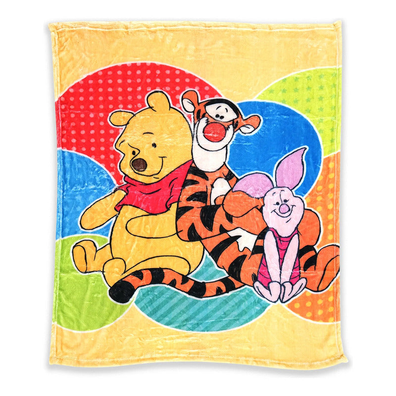 Manta De Cuna Raschel 140x110cm Dibujosanimados Providencia® Winiie Phoo 650 G Amarillo