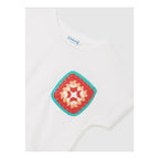 Blusa Corta Para Niña Mod.6047 Marca Mayoral® Blanco Carmín 18