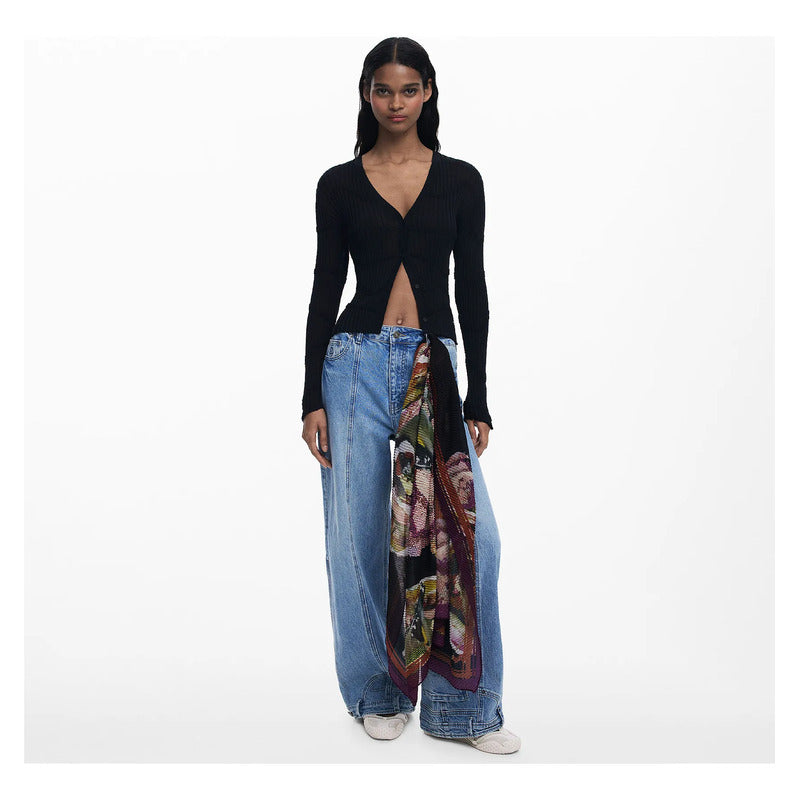 Chalina Ligera Suave Casual Para Mujer Marca Desigual® Multicolor 25wawa04/3045 Unitalla