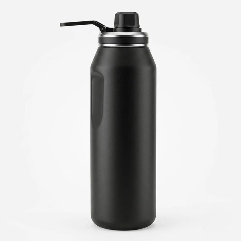 Termo De Acero Inoxidable Insulado 1 Litro Marca Nuvó® Negro