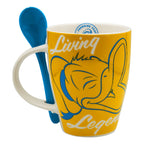 Taza De Porcelana 2pz Con Cuchara Diseño Animado 310ml
