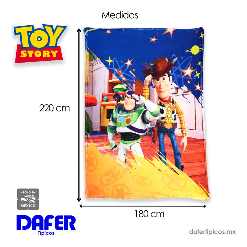 Cobertor Ligero Super Suave Matrimonial Diseños Providencia® Woody Y Buzz 850 G Multicolor