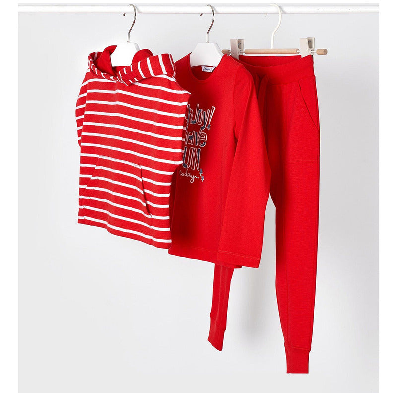 Conjunto Para Niña 3pz Mod. 3740 Carmín Marca Mayoral®