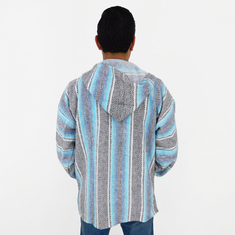 Suéter Poncho Canguro Artesanal Hoodie Acrilico Colores