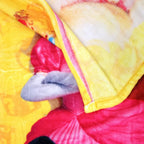 Manta De Cuna Raschel 140x110cm Dibujosanimados Providencia® Princesa Peach 650 G Amarillo