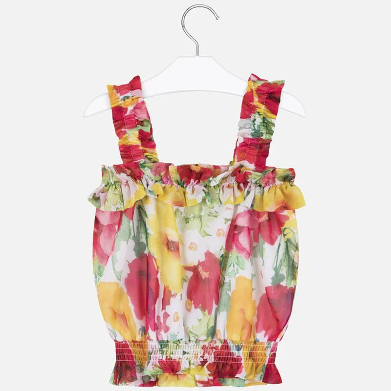 Blusa Ligera Para Niña Mod.6172 Sandia Marca Mayoral® Sandia Floreado 14 Años